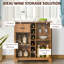 Porte-bouteilles de 6 bouteilles - armoire avec tiroir, bouteilles brunes