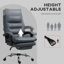 Fauteuil de bureau en microfibre à vibration vibrante, gris foncé-106882791