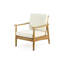 Fauteuil club en bois teint