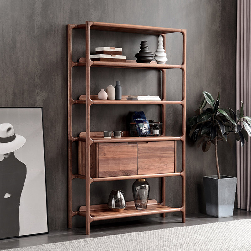 Light luxury style solid wood bookcase
