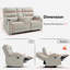 Fauteuil inclinable électrique avec console, causeuse électrique inclinable avec chaleur et vibrations-1462770560