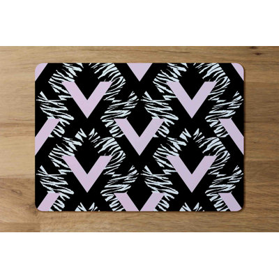Dirazan Polyester, Wood Geometric Rectangle Placemat