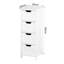 Armoire à tiroirs blanche polyvalente avec tiroirs spacieux pour divers articles Poignées de rangement autoportantes innovantes