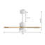 Ventilateur de plafond standard à DEL à 5 pales Athanafis avec télécommande et ensemble d'éclairage inclus-627649164-627649166-625809389