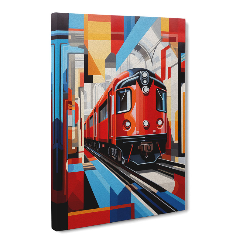 Train Constructivism - Wrapped Canvas, 60cm H x 40cm W x 3cm D