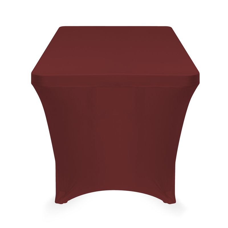  Solid Color Polyester Wedding Tablecloth, Burgundy, 96" x 30"