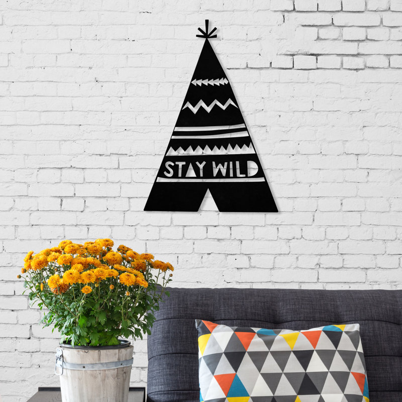 Décoration murale tribale moderne en métal