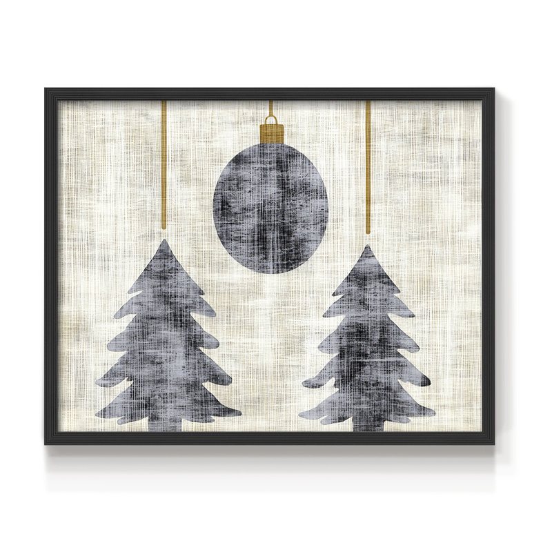 Chirstmas Art-CXIV -Framed Print - Restickable, H 11 po x l 14 po, Noir, noir, noir, noir
