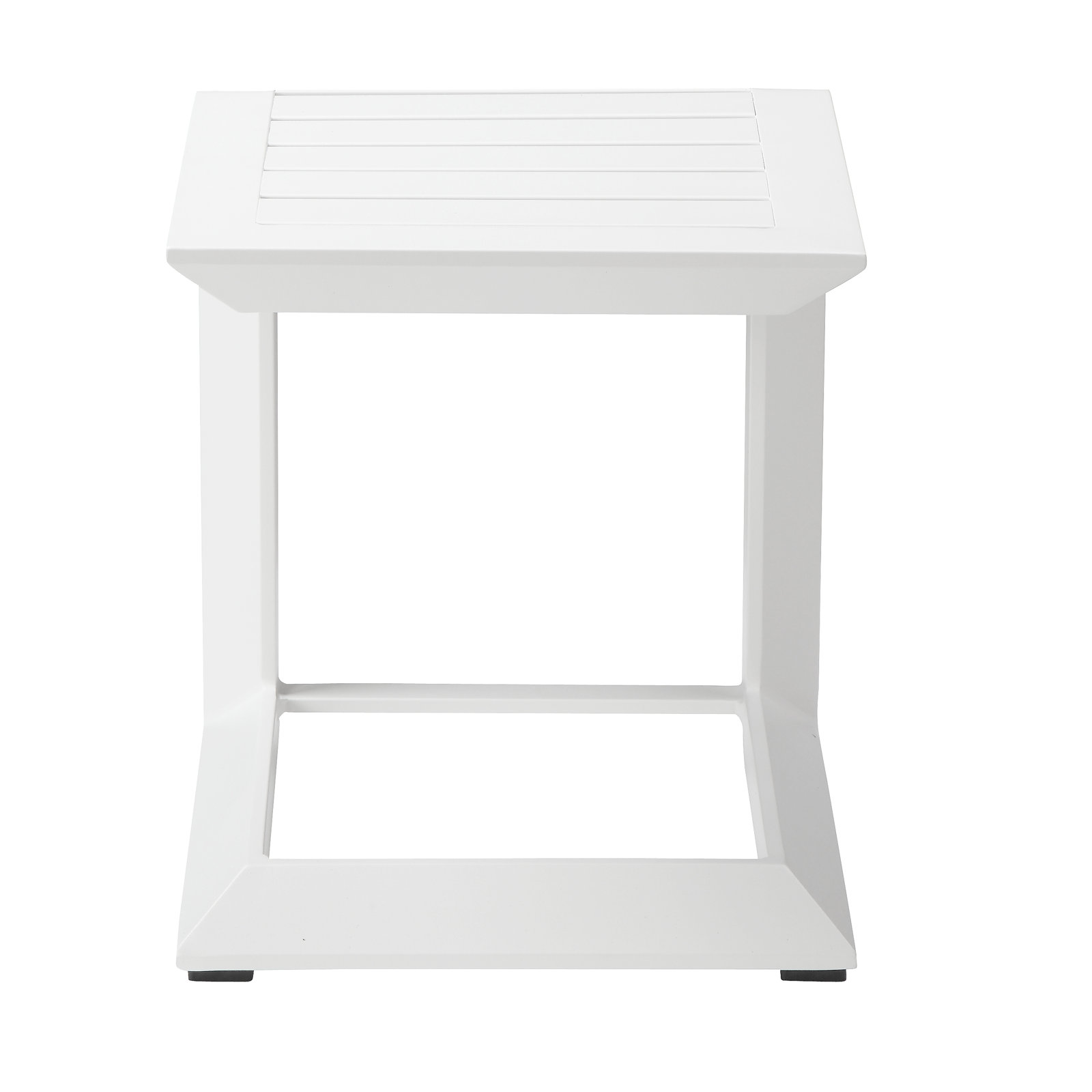 Harleen 16" Patio Side Table, White, 17" H x 16" W x 16" D