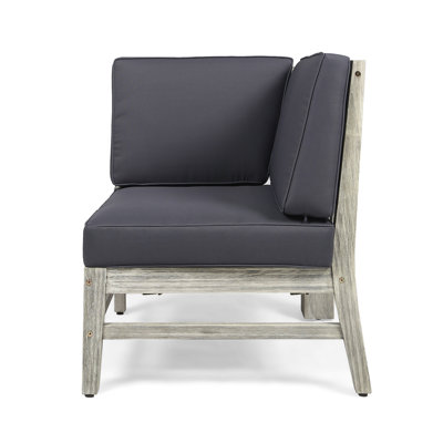 Fauteuil de coin Perla, gris
