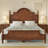 Bilal Traditional Queen Size Solid Wood Four Poster Bed,Walnut-1697183255-1697183272