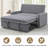 Light Gray Fluffy Fabric  Sofabed