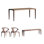 All solid wood multifunctional table set