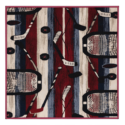 Washable Bandy Sports Area Rug