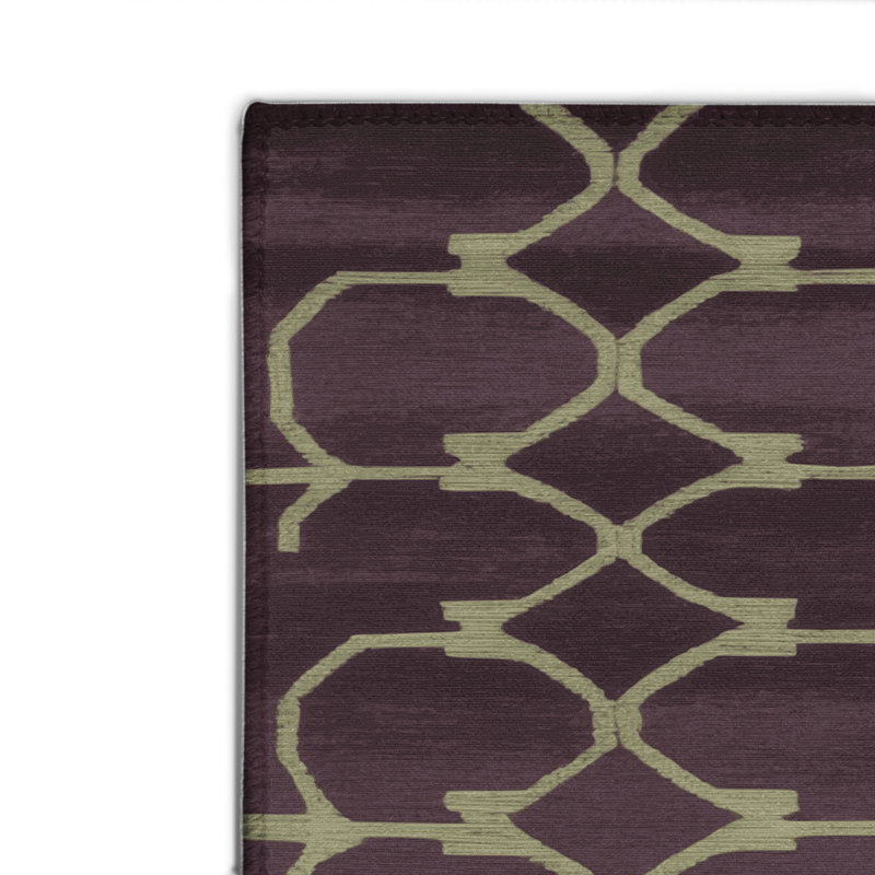 Tapis noir intérieur et extérieur Trellis, Rectangulaire 8 pi x 10 pi