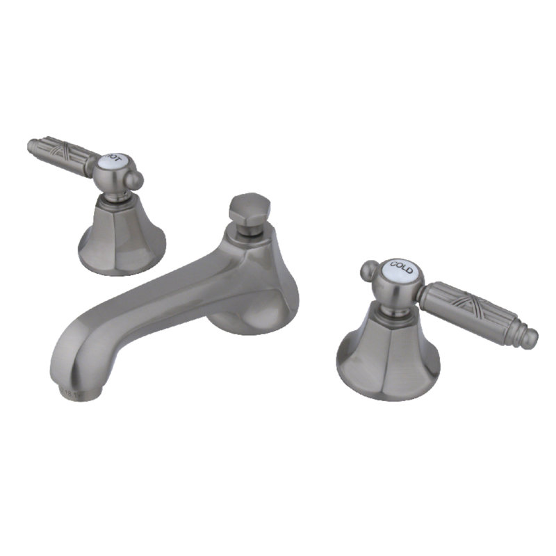 Metropolitan Widespread Bathroom Faucet with Drain Assembly, Brushed Nickel