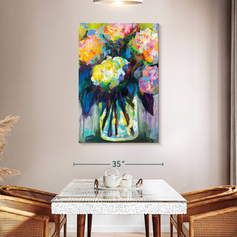 Avery Full Of Hydrangeas, 48" H x 32" W