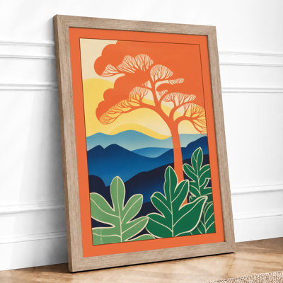 Desert Landscape Rustic - Framed Print