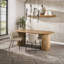 Nyala Oval Solid Wood Top Dining Table