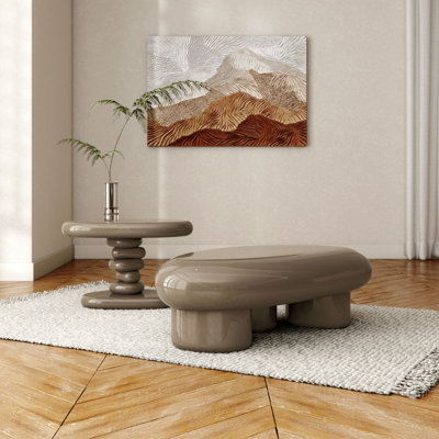 Jahmaal 2-Piece Glossy Coffee Table Set