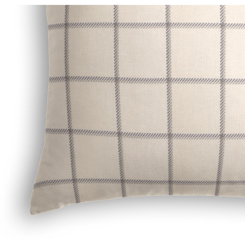 Painted Check Square Cotton Pillow Cover & Insert, 16" x 16", Beige