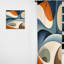 Visions symétriques bleues et orange - rideau à formes abstraites - obscurcissement de la pièce en velours - 1 panneau-107826616