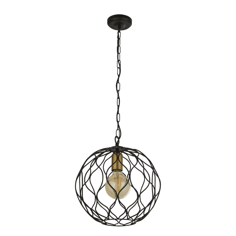 Brewton 1 - Light Black Sphere Pendant