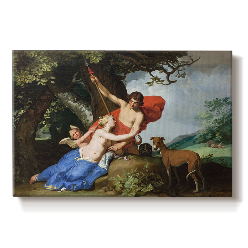 Vénus et Adonis-Abraham Bloemaert-Toile tendue avec châssis-1632, 12 x 18