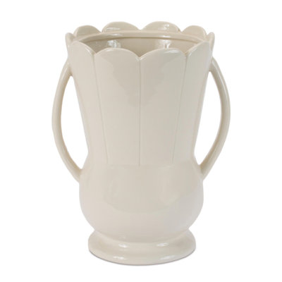 Vase festonné en grès 9 "