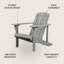 Chaise Adirondack d'extérieur en bois d'acacia massif Westport Classic, chaise longue de patio résistante aux intempéries grise pour terrasse, jardin et foyer-916592278