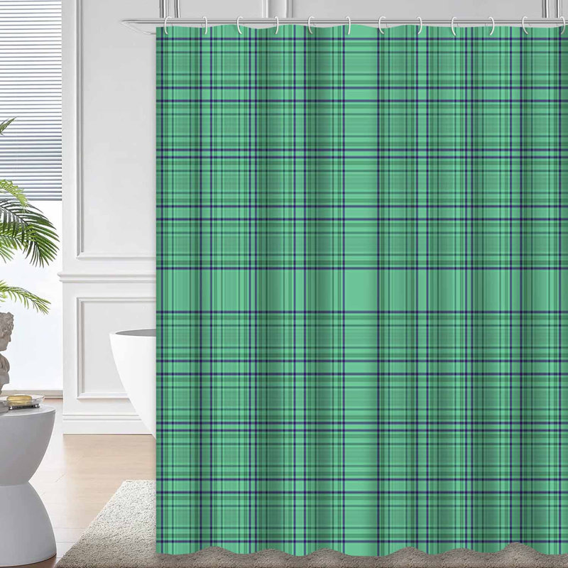 Rideau de douche Tartan, L 72 po x l 84 po