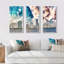 «Miami Skyline with Clouds - Cityscape», ensemble d'art mural sur toile-1493235624-1493235625