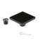 Drain de douche carré en acier inoxydable 6 po x 6 po noir mat-85194552-85200410