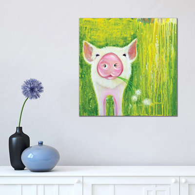 Pig 1 Piece Wrapped Canvas Wall Art