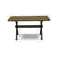 L'ensemble de table de cuisine 3 pièces pour petits espaces comprend une table de salle à manger rectangulaire avec pieds en X et 2 bancs de salle à manger, finition noire brossée-1131210372-1131210369-1131210370