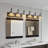 Modern Crystal Bathroom Vanity Light Black Vintage Bathroom Light Fixtures Glass Crystal Mirror Headlight（3-light）-1964641406