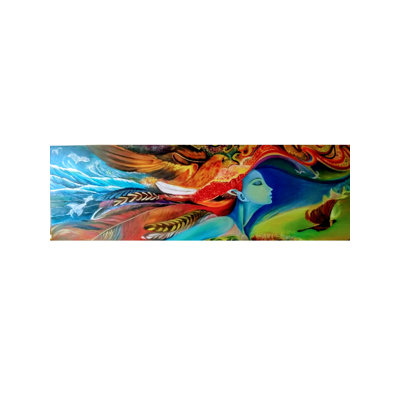 Ange coloré attrayant | Huile sur toile | Par Yogita Makadia