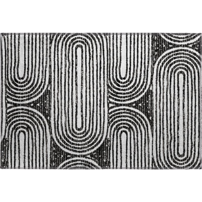 Premium Machine Washable Cerrito AMF540 Black Rug