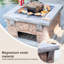 Table de foyer d'extérieur au feu de bois 29,53 "avec oxyde de magnésium et charbon