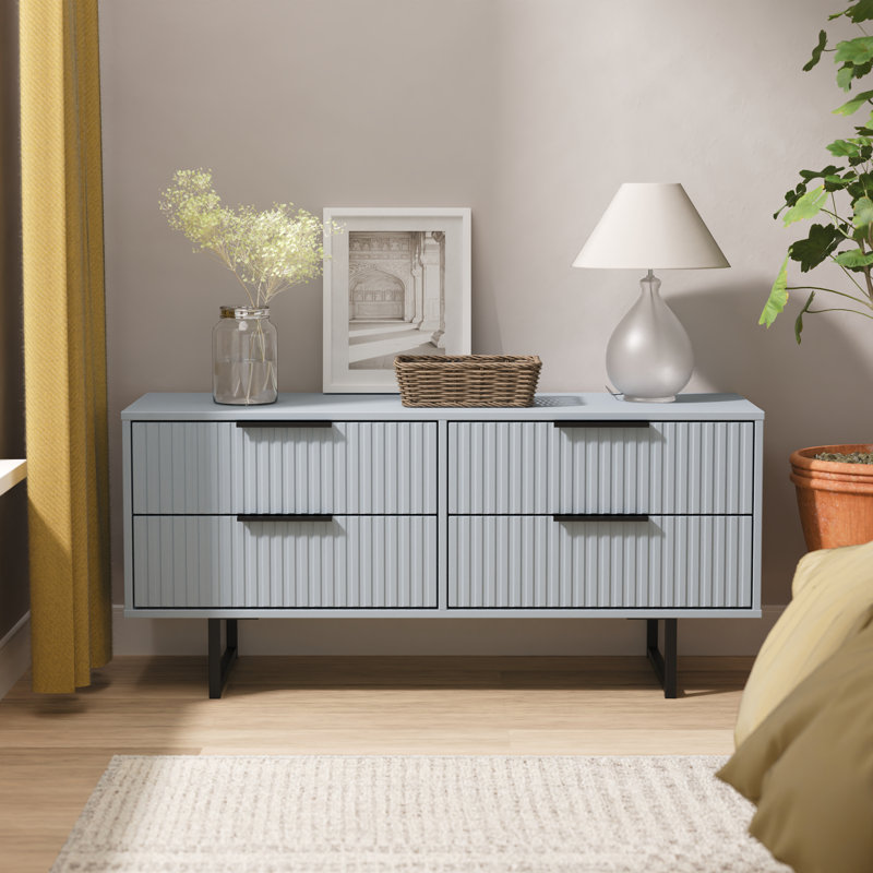 Bernat 115cm W 4 - Drawer Chest of Drawers, Blue