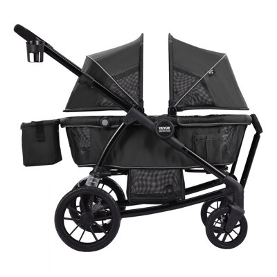 Poussette pliable multi-enfants à 4 roues avec rangement VEVOR