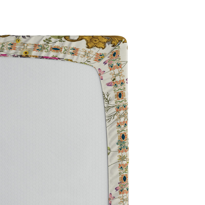 Microfiber Floral Fitted Sheet, Twin XL Fitted Sheet