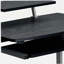 Chariot d'ordinateur compact avec rangement, espresso