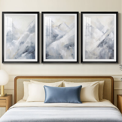 LANDSCAPES Series CCXXV  -Custom Framed  Premium Print W Matt - 3 Pieces
