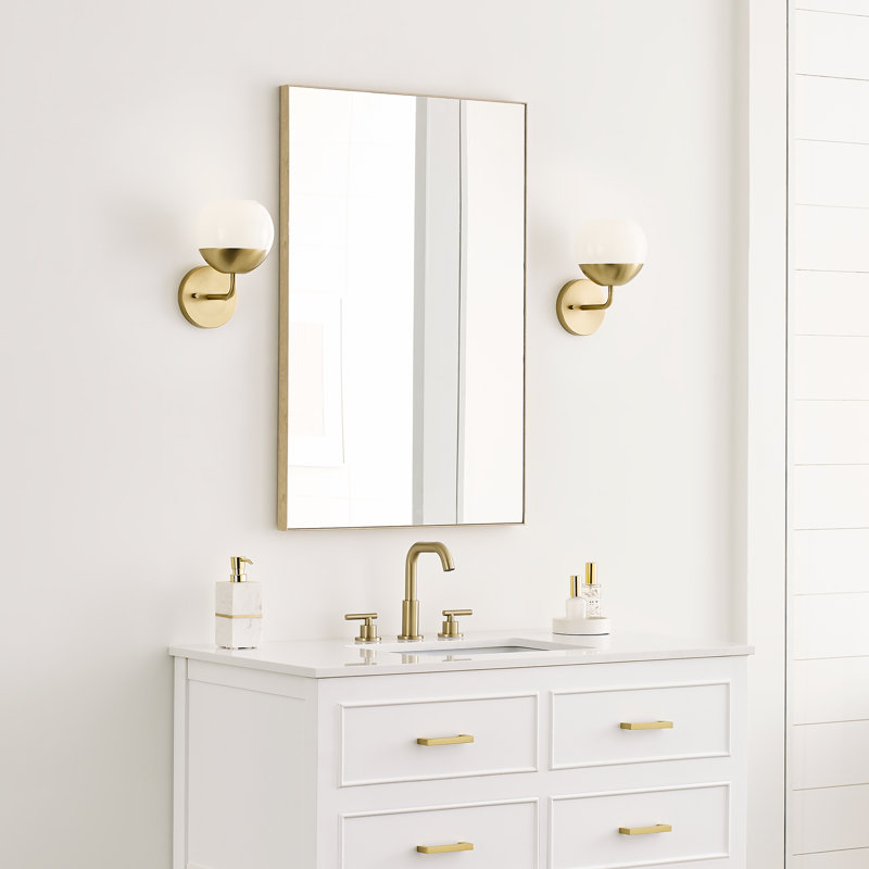 Avoca Armed Sconce, Satin Brass