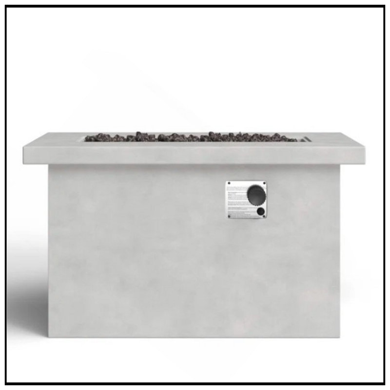 24'' H Concrete Propane/Natural Gas Outdoor Fire Pit Table
