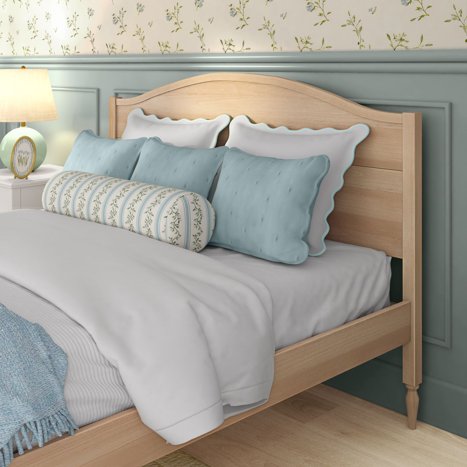 Charlotte Twin Single Bed, Queen, Blonde