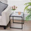 Nechelle Glass Top Sled End Table