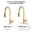 Brushed Gold Stainless Steel Pull Down Kitchen Faucet With Sprayer | Gift Idea-122633977