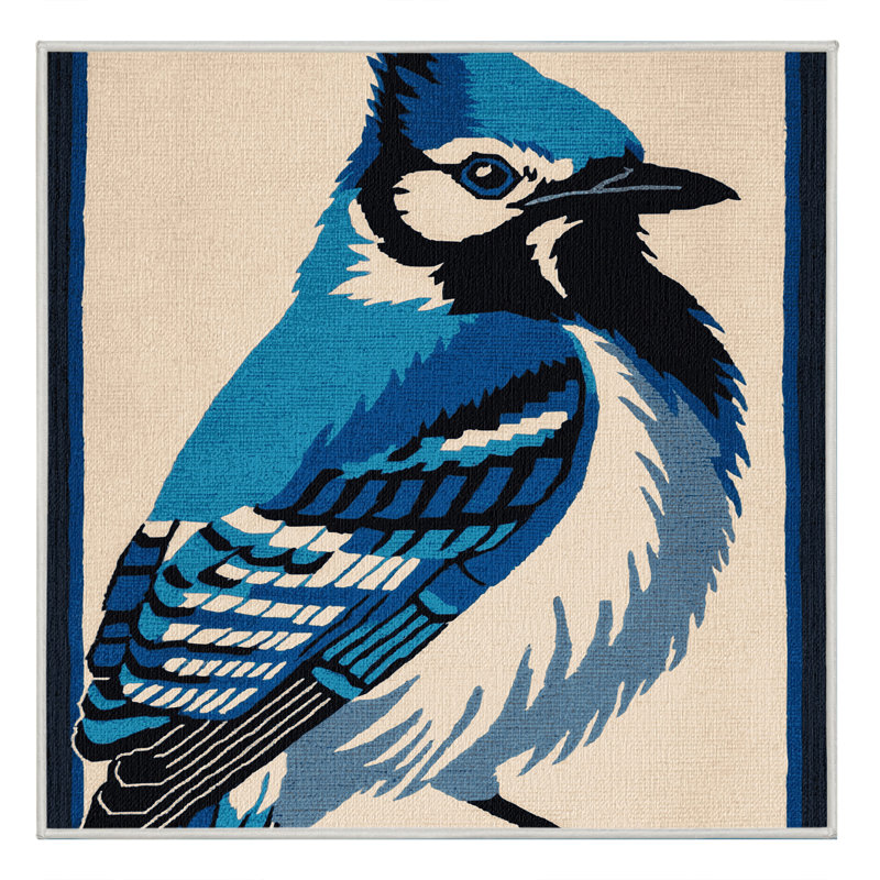  Tapis lavable bleu Jay, Rectangulaire 2 pi x 3 pi